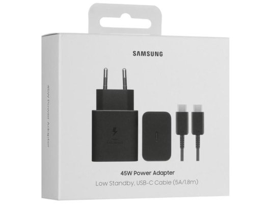 Зарядное устройство Samsung EP-T4511XBEGEU 45Вт +кабель USB Type-C, черное